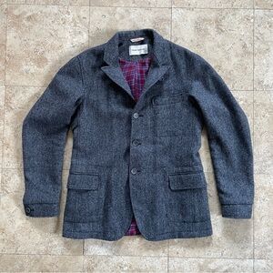 Oliver Spencer tweed wool sport coat blazer